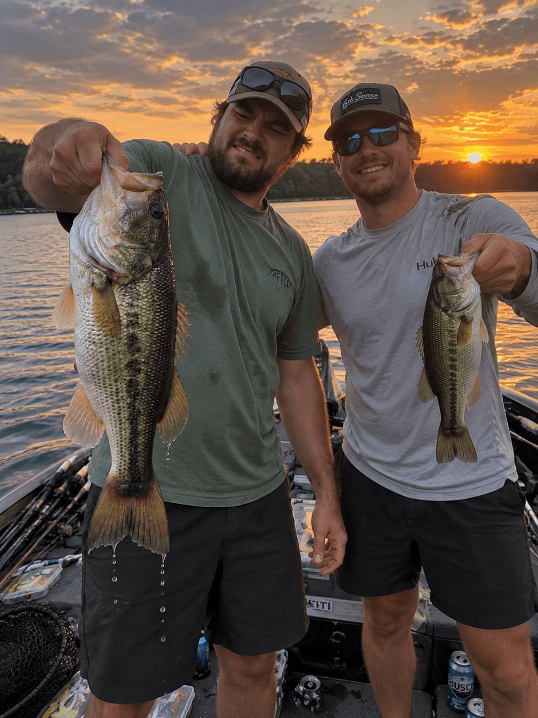 Sample bass catch photograph above Gladys